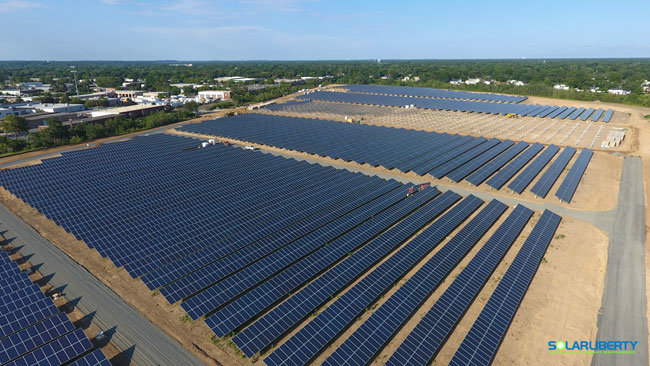 Aerial solar array Long Island, NY