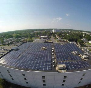 commercial solar roof installation